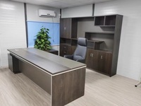 Meubles de bureau MFC, ensemble moderne, bureau de direction moderne en forme de L