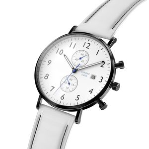 Montres chronographe à <span class=keywords><strong>quartz</strong></span> unisexe de luxe avec bracelet en cuir avec mouvement <span class=keywords><strong>Citizen</strong></span> Style de charme résistant à l'eau pour hommes - Product Image 2