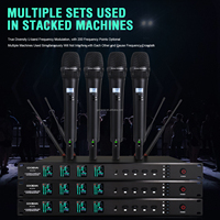 Système de microphone sans fil quadri-main Gooermi MIC-DP40, véritable diversité
