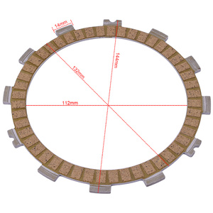 Innendurchmesser 112mm Papierbasierter Motorrad-Kupplungsscheibe für KAWASAKI KX <span class=keywords><strong>125</strong></span> <span class=keywords><strong>KH</strong></span> 500 H1F KL250 KLR250 KL250A - Product Image 2