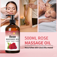 Huile de fleur de rose naturelle 500ml, distillée à la vapeur, raffermissante, hydratante, huile de massage pour tous types de peau, soin du corps, spa à domicile, usage quotidien