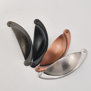Furniture Handle Oval Zinc Alloy <b>Drawer</b> Pull Black Bronze Copper <b>Silver</b> Durable Chinese Style - Product Image 1
