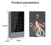 Sistema de Control de Acceso Inteligente WiFi con Lector de Códigos QR y Kit de Puerta RFID de 13.56Mhz, Resistente al Agua IP67, con Aplicación TTlock