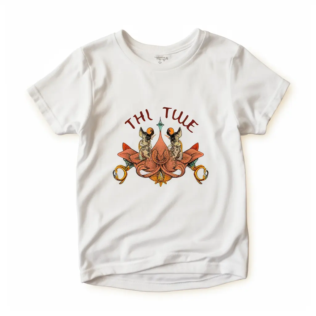 Camiseta de manga corta con serigrafía de algodón orgánico 100% personalizada para niños