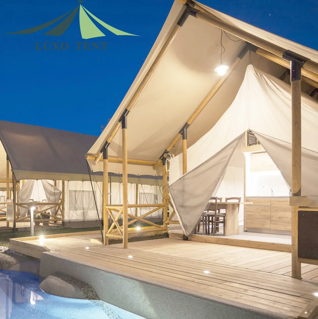 יוקרה Glamping אוהל מלון ארבע עונות חג אוהל Glamping ספארי אוהל עם אמבטיה