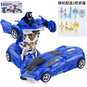 <span class=keywords><strong>Voiture</strong></span> <span class=keywords><strong>jouet</strong></span> transformatrice en un clic pour enfants figurines de <span class=keywords><strong>voiture</strong></span> de déformation de collision en plastique pour stimuler l'intelligence du garçon - Product Image 1