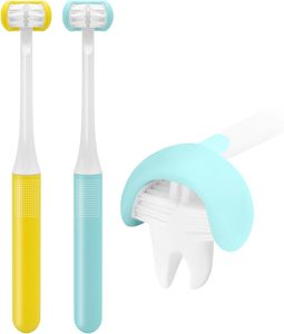 Spazzolino manuale Premium per adulti bambini morbido in Nylon con Design a tre lati funzione pieghevole per cliniche dentistiche per uso domestico - Product Image 6