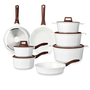 12 cái chết đúc nhôm Cookware Set Granite cảm ứng Cookware Set nấu ăn đồ nấu nướng nồi nước sốt <span class=keywords><strong>Pan</strong></span> súp nồi Frying <span class=keywords><strong>Pan</strong></span> Set - Product Image 3