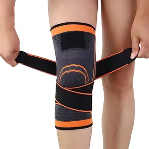 Thigh Compression Support Sleeve 1PC Pack Knee Support for Muscle Strains Adjustable Compression Straps