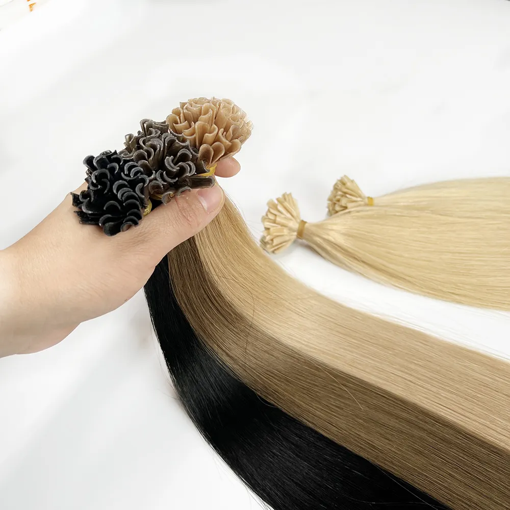 Estensioni dei capelli di qualità del salone capelli con punta a U Pre-legati a doppia estrazione