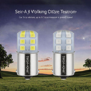 Tech-King 12V 12 LED Lampe Auto 5W Feux Stop Stroboscopiques Nouvelle Ampoule de Voiture Blanc Jaune Rouge-6000K Puissance BA15S 1156 BA15D 1157 BAY15D 2835 - Product Image 2