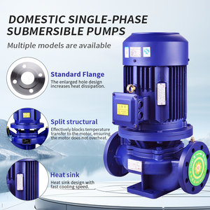 مضخة باسيفيك سلسلة IRG تدفق عالي مضمنة الطرد المركزي أحادي الكتلة خط أنابيب مضخة عمودية للمياه الساخنة - Product Image 5