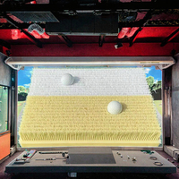 Bunker de sable d'entraînement de golf 2-en-1 à deux hauteurs Simulation de gazon en sable réel Tapis de frappe de golf en nylon en caoutchouc Putting Green