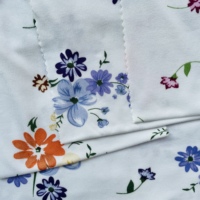 Tissu tricoté imprimé jersey simple en DTY Spandex, léger, large, brossé des deux côtés, respirant, pour filles - Vente chaude usine