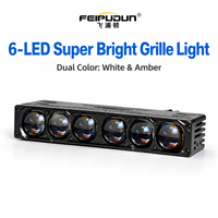 Feux de calandre LED à 6 lentilles, 130W pour faisceau bas, 170W pour faisceau haut, étanches, pour conduite tout-terrain, pour camion, SUV, 4x4