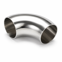 Zhuo Ye SS304 Poli miroir 90 °   Coude de tube en acier inoxydable pour accroches de main courante d'escalier