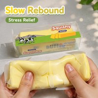 Jouet Squishy en PU en forme de bâton de beurre croustillant, à remontée lente, anti-stress, à presser, pour enfants et adultes
