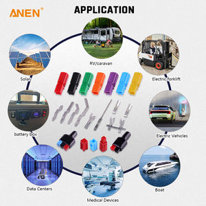 ANEN AC FR PVC Cover Flame Retardant Sleeve <span class=keywords><strong>pour</strong></span> ANDERSON Style Power Pole Connector Housing 15/30/45 Amp Connectors Accessories - Product Image 4