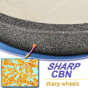 Piezas para Afiladora de Hojas de Sierra de Cinta Mills, Disco de Pulir CBN Electroplacado de 8 Pulgadas WM10/30 - Product Image 3