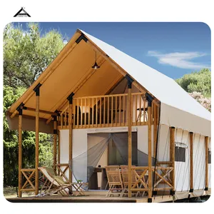 Bobeen tenda Resor Keluarga berbentuk rumah Safari, inovatif untuk acara tenda Hotel tahan air Glamping
