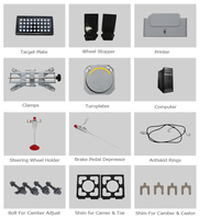 Combo de alineación de ruedas 3D, herramientas y equipos automotrices, con máquina de equilibrio de ruedas