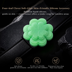 Soutien-gorge en silicone trèfle à quatre feuilles luminescent, avec picots internes pour stimulation des mamelons féminins et plaisir stimulant - Product Image 5