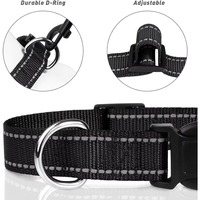 Colliers en nylon robustes, collier GPS réfléchissant pour chien avec rembourrage doux et respirant