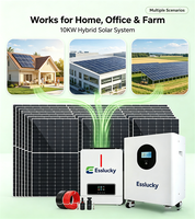 Sistem Tenaga Hibrida Panel Surya Lengkap 8Kw MPPT Baterai Lithium Ion Garansi 25 Tahun Panel Fotovoltaik Hunian