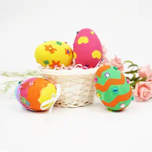 Wholesale Easter Party Event Decoration DIY Painting Plastic Easter Eggs for Children