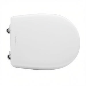 Sedile WC Rotondo Bianco 50,5 Cm con Chiusura Ammortizzata in Plastica, Design Minimalista per Bagno - Product Image 3