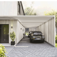 Pergola moderne double pour voiture, auvent en alliage d'aluminium, double usage, ombrage pour jardin, patio, espace extérieur