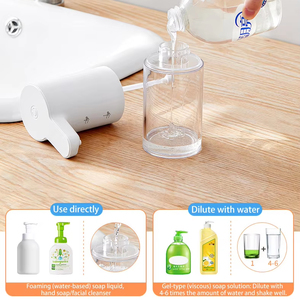 Nouveau distributeur automatique de savon moussant sans contact, distributeurs rechargeables par USB, distributeur de savon à capteur réglable à 2 niveaux pour salle de bain - Product Image 2