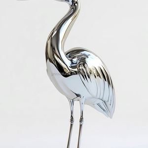 Escultura de Grúa de Acero Inoxidable Personalizada OEM/ODM - Proveedor de Fábrica, Decoración Comercial para Hoteles, Jardines y Paisajes - Product Image 4