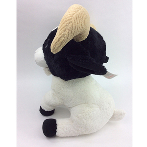 Peluche a forma di pecora dei cartoni animati, morbido e coccoloso, in bianco e nero, per bambini - Product Image 3