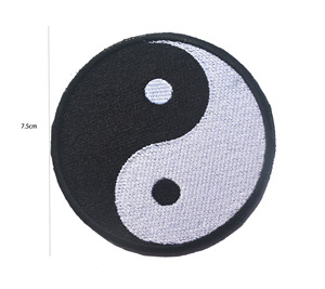 Patchs brodés de style chinois Yin <span class=keywords><strong>et</strong></span> Yang Tai Chi Kungfu en gros avec fermeture auto-agrippante au dos - Product Image 6