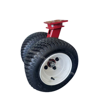 Roues pivotantes à double roue pneumatique en caoutchouc robuste de 16 pouces pour conteneurs de transport de marchandises