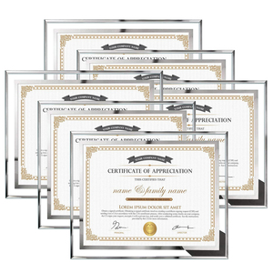 <span class=keywords><strong>Cadre</strong></span> <span class=keywords><strong>photo</strong></span> en <span class=keywords><strong>verre</strong></span> cristal argenté <span class=keywords><strong>personnalisé</strong></span> 8x10 <span class=keywords><strong>cadre</strong></span> de certificat de brevet pour affichage de table vertical ou horizontal - Product Image 1