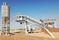 Centrale à béton mobile et portable prête à l'emploi, 50m3/h, centrale à béton électrique pour la construction