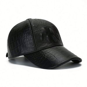 Casquettes de baseball pour hommes d'âge moyen et âgés, 6 panneaux, automne-hiver, nouveau motif crocodile - Product Image 3