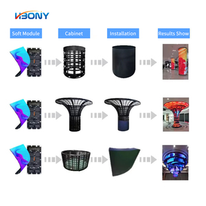 تصميم إبداعي خارجي شاشة عرض <span class=keywords><strong>RGB</strong></span> LED لوحة بكسل ذكية مرنة نمط <span class=keywords><strong>RGB</strong></span> لمركز التسوق عرض الكتابة على الجدران - Product Image 6