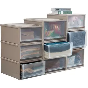 Haushalts garderobe, Unterwäsche, Socken, Aufbewahrung und Sortierung, Kunststoff-Aufbewahrung sbox mit drei in einer Schublade