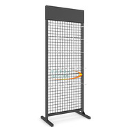 Gridwall Panneau Présentoir Lourd Mobile Plancher debout Grille Panneaux Muraux Au Détail Présentoir Artisanat Spectacle Fil Grille Mur