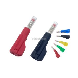 ปลั๊กกล้วยนิรภัยขนาด 4 มม. พร้อมปลอกใสแบบยืดหดได้ ปลั๊กโคมไฟแรงดันสูงทองแดงบริสุทธิ์แบบวางซ้อนกันได้และขยายได้ - Product Image 3