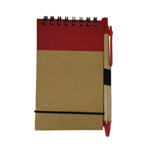 En çok satan A6 çevre dostu spiral ciltleme kraft kapak öğrenci not defteri ile tükenmez kalem - Product Image 1