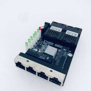 Nuevo Convertidor de <span class=keywords><strong>Fibra</strong></span> 2SC 4GE, Switch Ethernet Gigabit 10/100/1000M, Convertidor de Medios de <span class=keywords><strong>Fibra</strong></span> Óptica, Modo Único, 4RJ45 <span class=keywords><strong>UTP</strong></span> y 2SC - Product Image 1