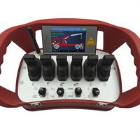 Control remoto industrial inalámbrico personalizado a prueba de agua con 6 joysticks y pantalla LCD para grúas, excavadoras y equipos de elevación