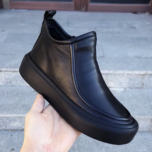 Y 39-44 Nuevos Botines <span class=keywords><strong>de</strong></span> Caña Media <span class=keywords><strong>para</strong></span> <span class=keywords><strong>Hombre</strong></span> con Cremallera y Plataforma Interna, <span class=keywords><strong>Zapatos</strong></span> Casuales Cómodos y <span class=keywords><strong>de</strong></span> Moda - Product Image 3