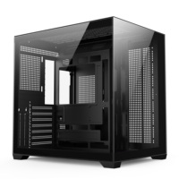 Gabinete para Juegos Stock Airflow, Gabinete para PC con Refrigeración por Agua de 360 mm, Micro ATX, Mini ITX, Torre de Escritorio, Negro/Blanco