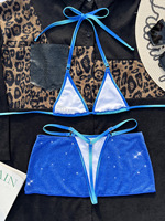 JSN Hot Girls Maillot de bain trois pièces string Maillot de bain extrême Sexy Micro Bikini