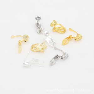 Adaptador de pendientes de clip de oro genuino de 18 quilates para orejas sin perforar, pendientes de clip triangulares, pendientes de tuerca convertidos a clip. - Product Image 3